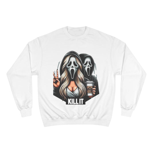 Chic Horror Sweatshirt - Halloween Apparel, Casual Wear, Graphic Hoodies, Trendy Fashion, Cozy Outfit