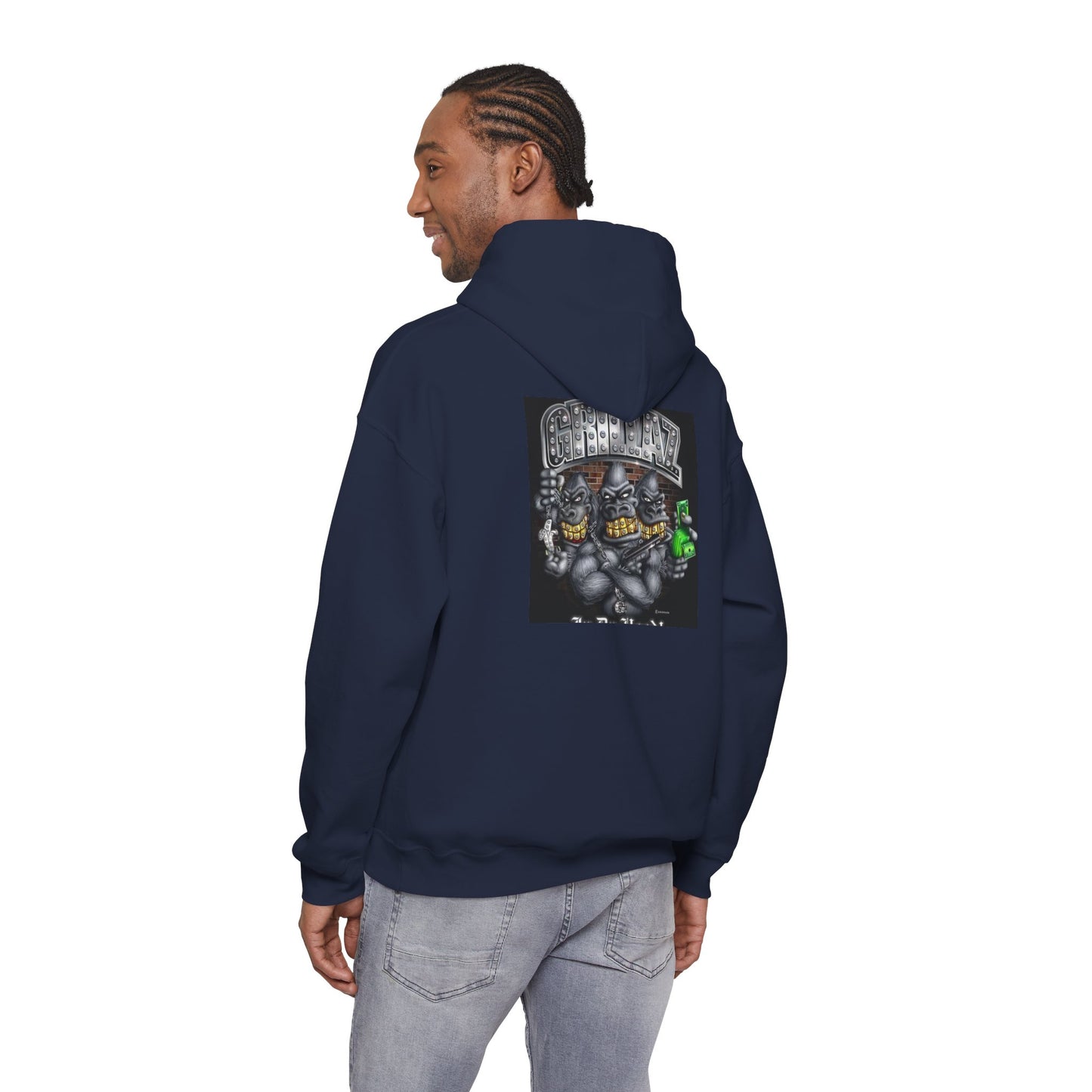 Gangsta Gorilla Hoodie — Urban Streetwear Gorilla Gang Design