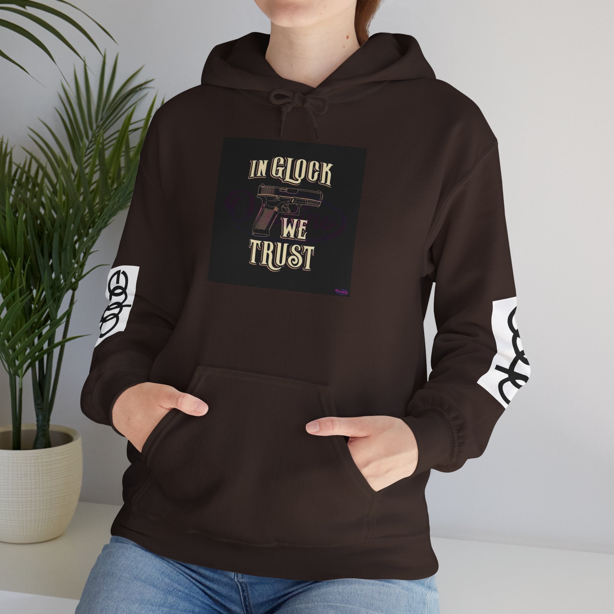 "In Glock We Trust" Cali Rich Hoodie — Streetwear Pistols Graphic Hoodie