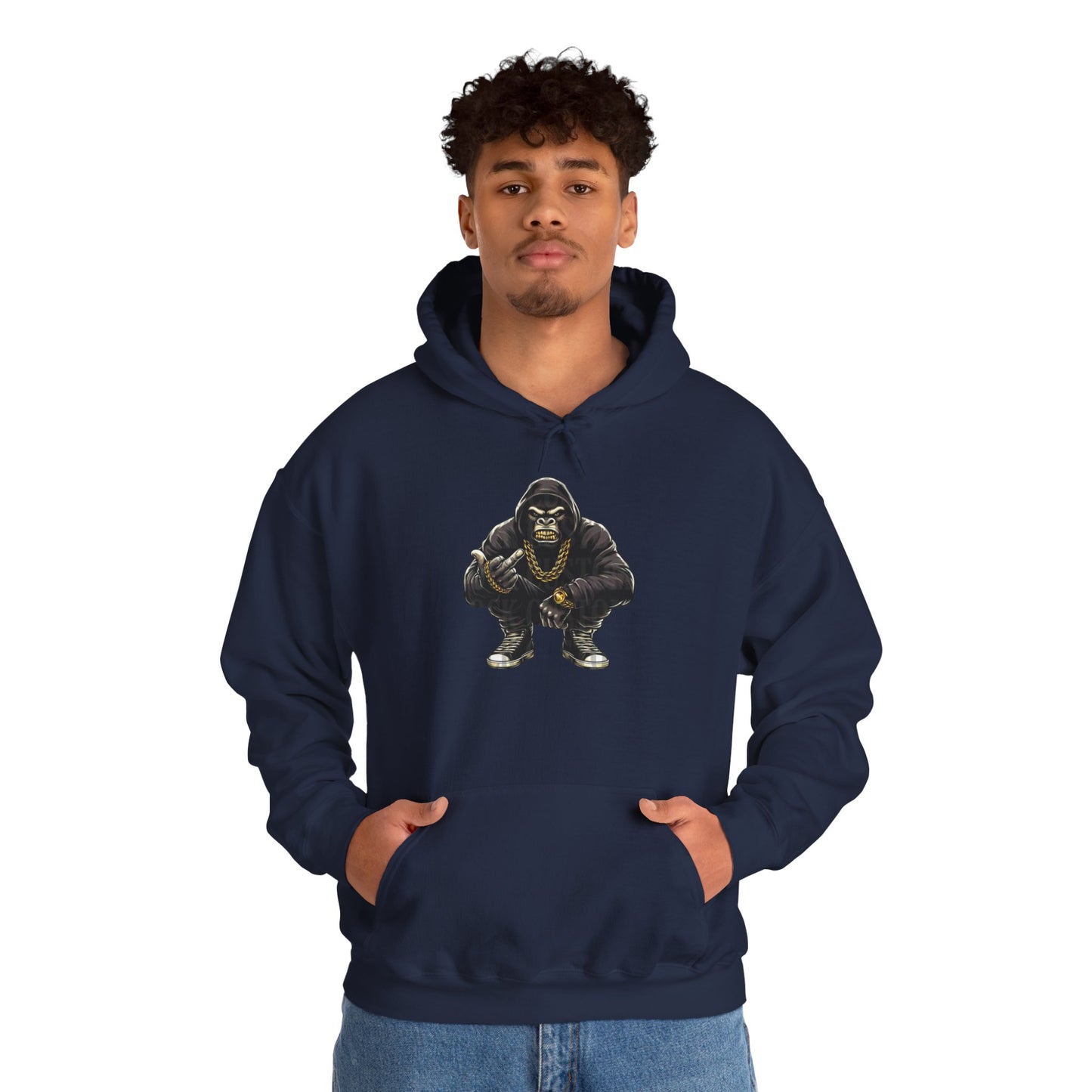 Gangsta Gorilla Hoodie — Urban Streetwear Gorilla Gang Design