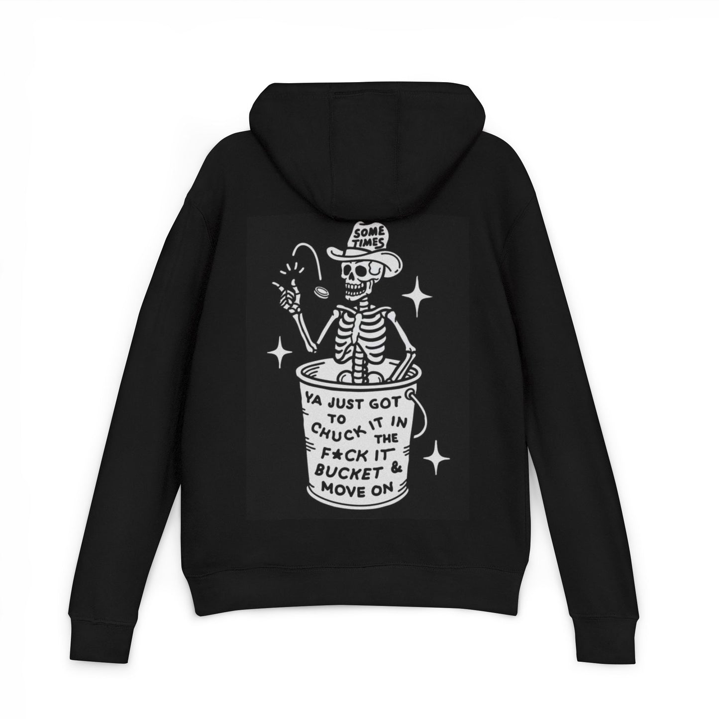 Show No Love, Feel No Pain Hoodie — Gothic Script Black Pullover