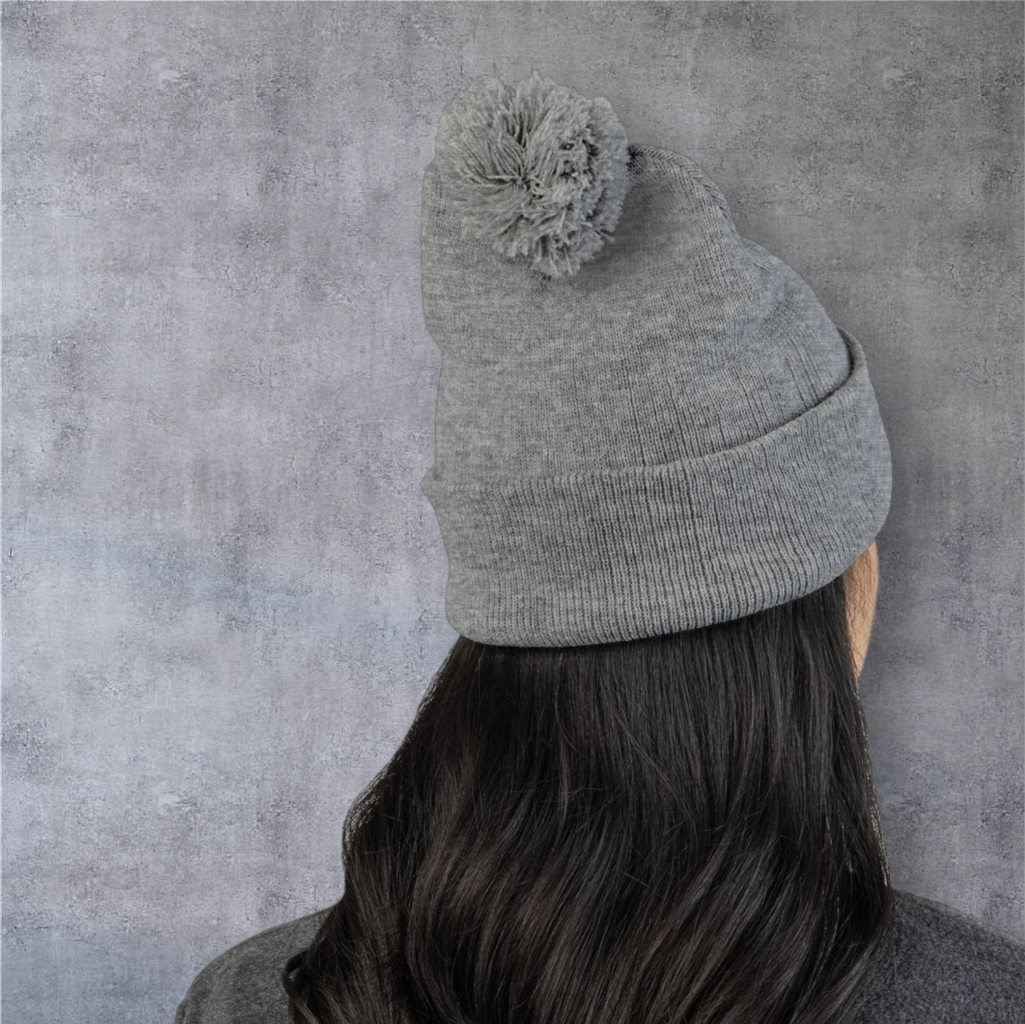 Pom-Pom Knit Cap — "Roll Me a Blunt and Tell Me I’m Pretty" Embroidered Beanie