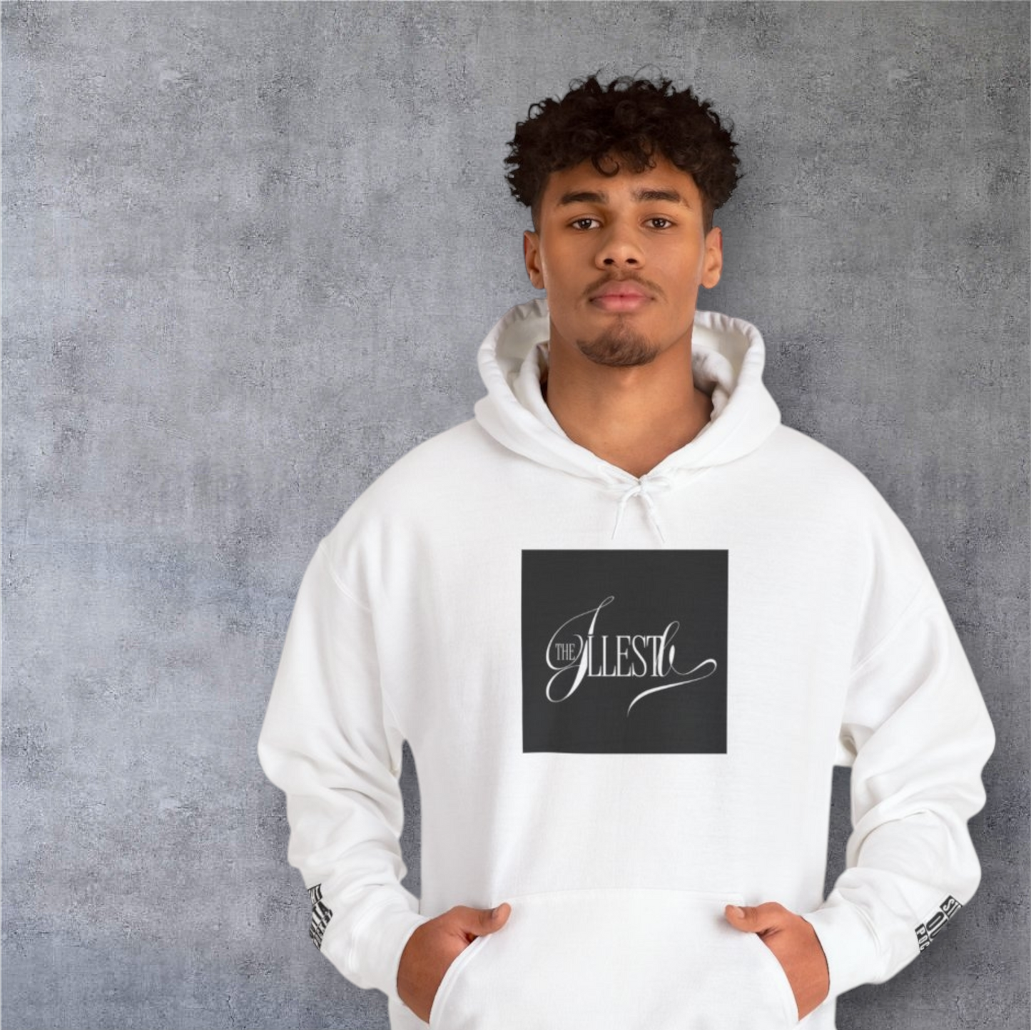 Elegant 'Ilest' Script Hoodie — Minimalist Black Logo Streetwear