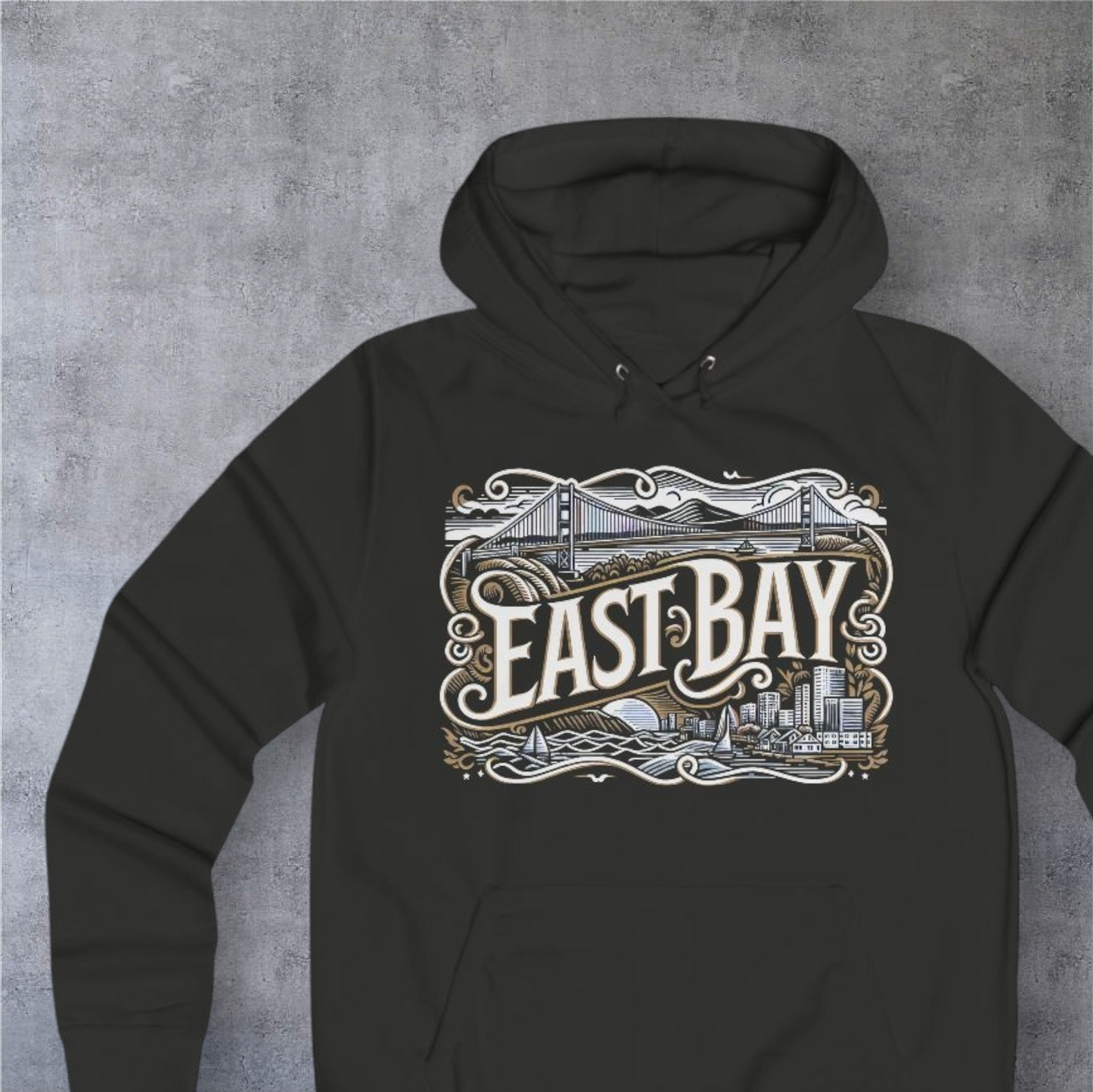 Cali Rich Girlie College Hoodie — Vintage East Bay Graphic Pullover