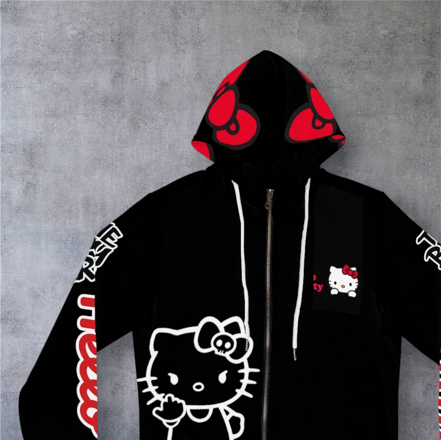 Hello Kitty "The Bay Area" Full-Zip Hoodie — Women's Graphic Zip-Up