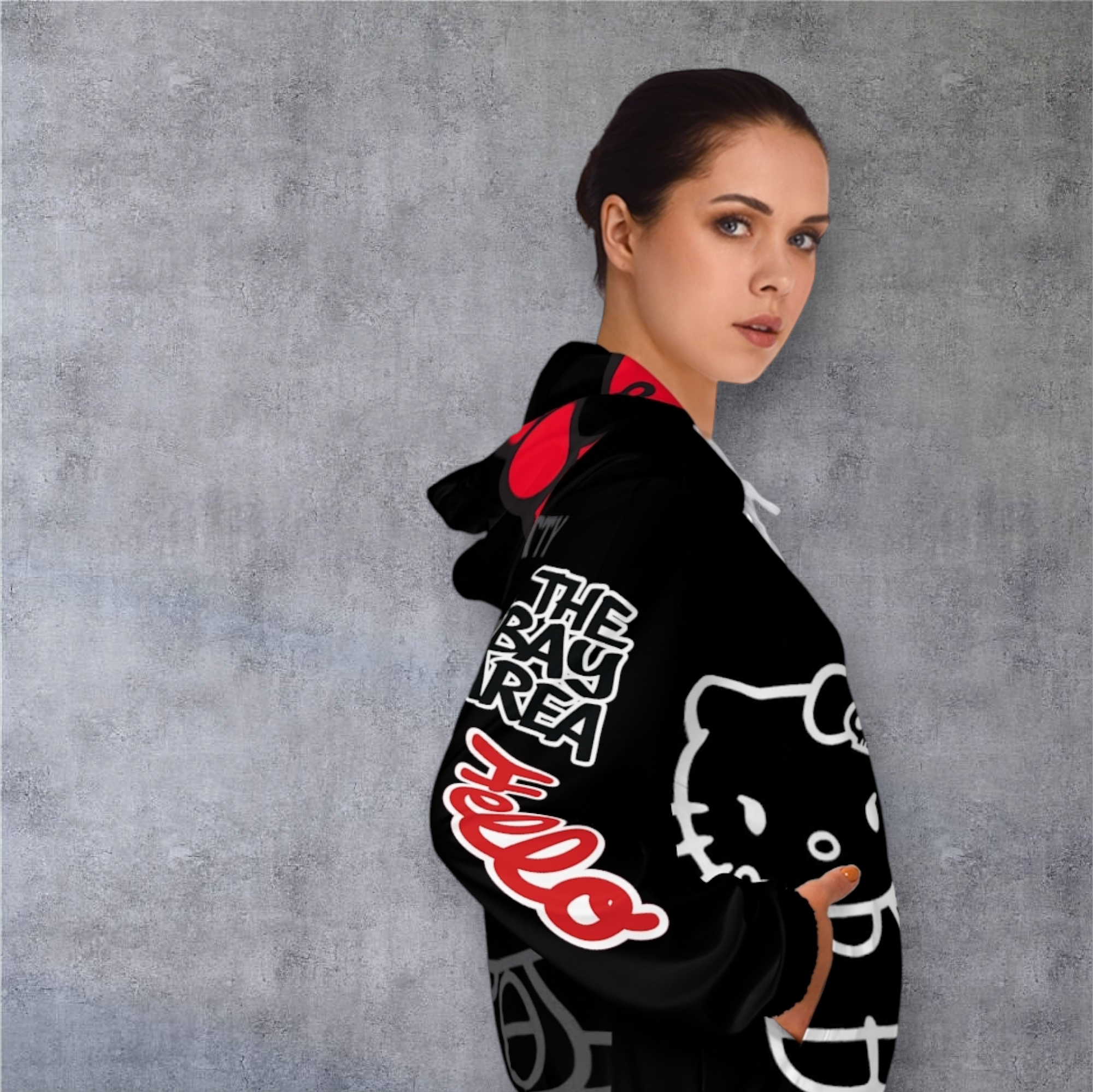 Hello Kitty "The Bay Area" Full-Zip Hoodie — Women's Graphic Zip-Up