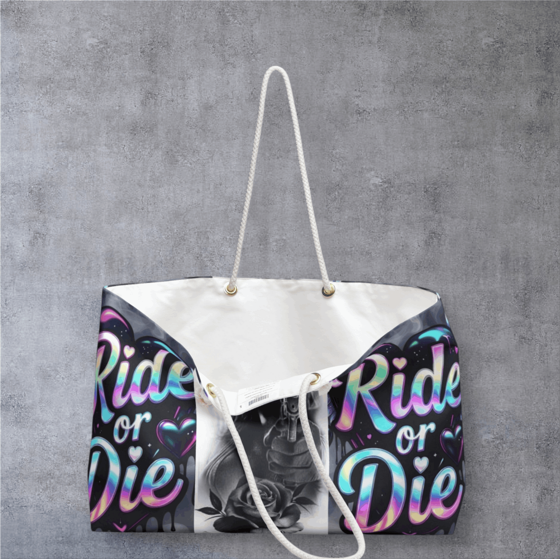 Ride or Die Weekender Bag — Gothic Pinup Travel Tote