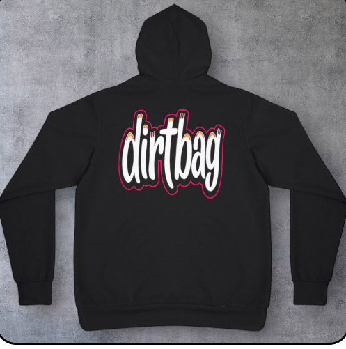 Dirtbag Graphic Hoodie — Bold Back Print Athletic Pullover