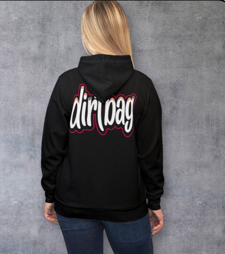 Dirtbag Graphic Hoodie — Bold Back Print Athletic Pullover