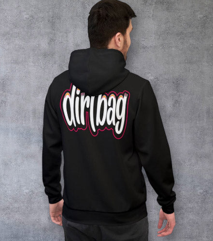 Dirtbag Graphic Hoodie — Bold Back Print Athletic Pullover