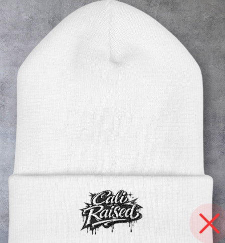 Classic Cuffed Beanie — Embroidered "Cult Raised" Street Style Winter Hat