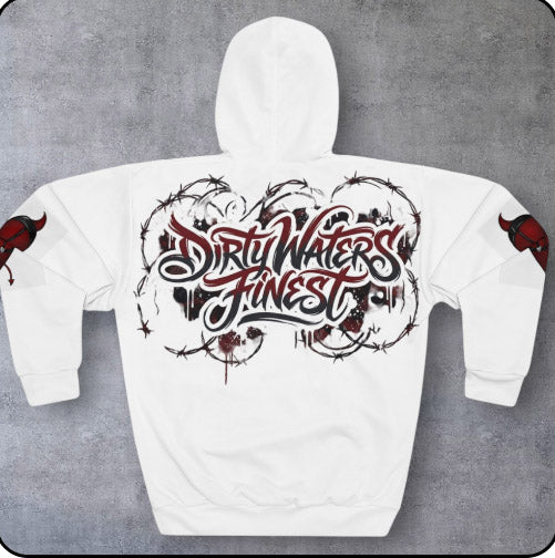 Dirty Waters Finest Hoodie — Graphic Streetwear Pullover with 'Sick Mother F***er' Art