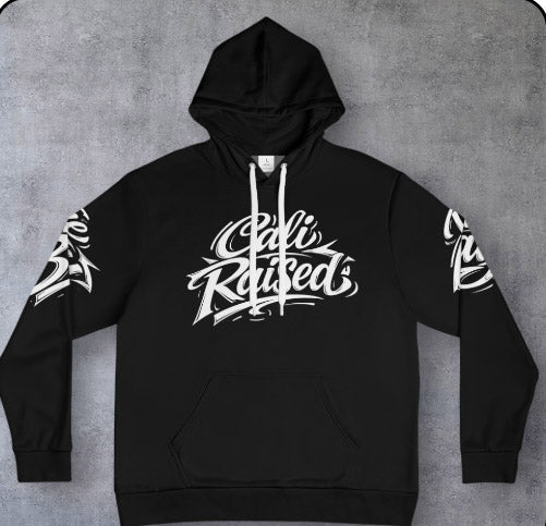 Cali Raised Red Graphic Hoodie — Tattooed Street Art Pullover