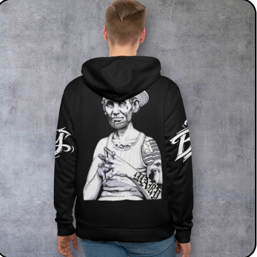 Cali Raised Red Graphic Hoodie — Tattooed Street Art Pullover