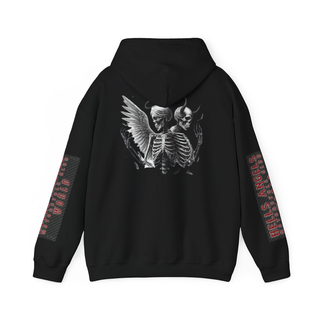 Skull Kiss Hoodie — Gothic Skeleton Couple Graphic Pullover