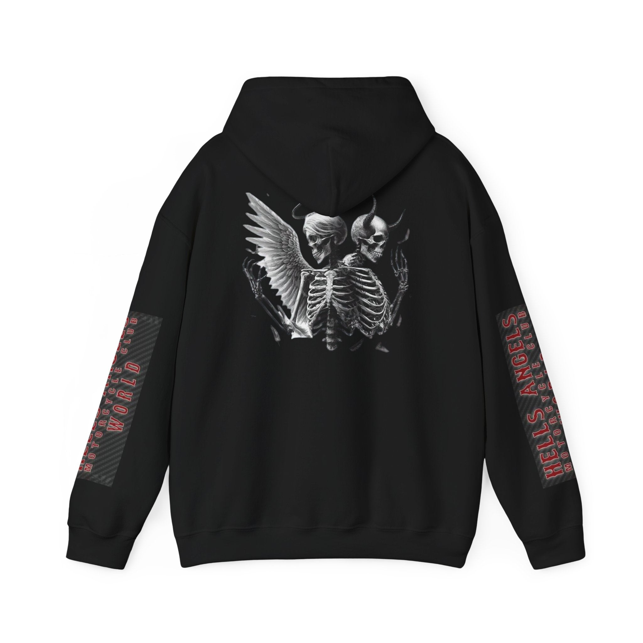 Skull Kiss Hoodie — Gothic Skeleton Couple Graphic Pullover