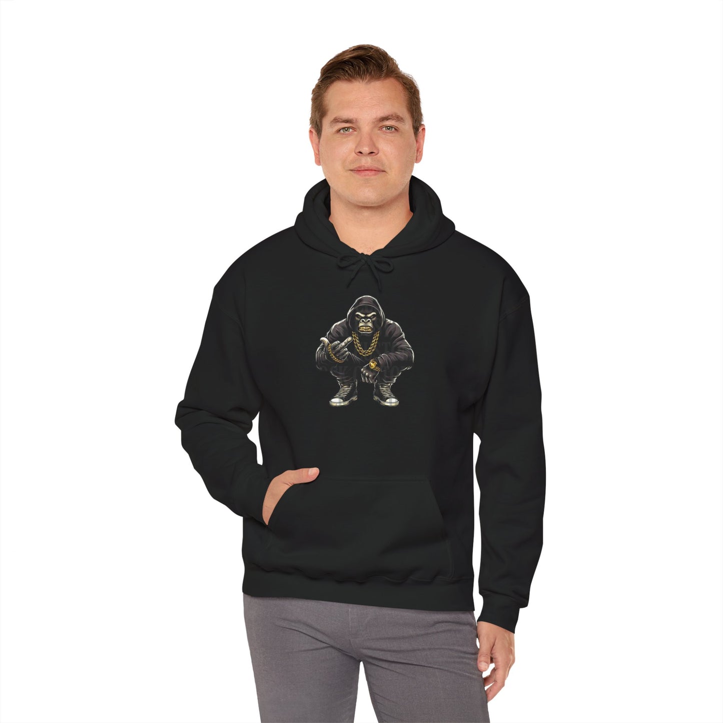 Gangsta Gorilla Hoodie — Urban Streetwear Gorilla Gang Design
