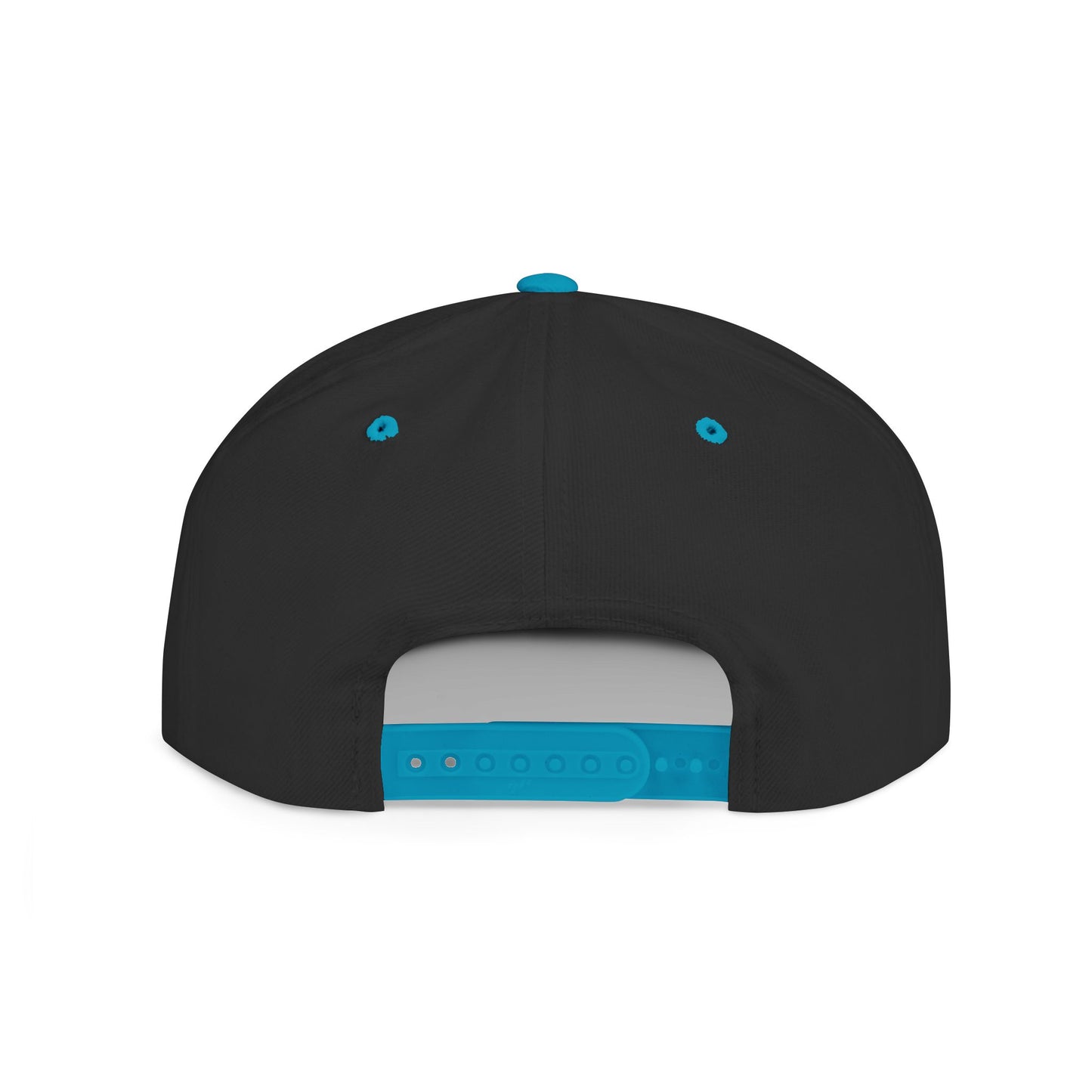 Flat Bill Snapback Hat — Minimal Handshake Logo Embroidered Cap