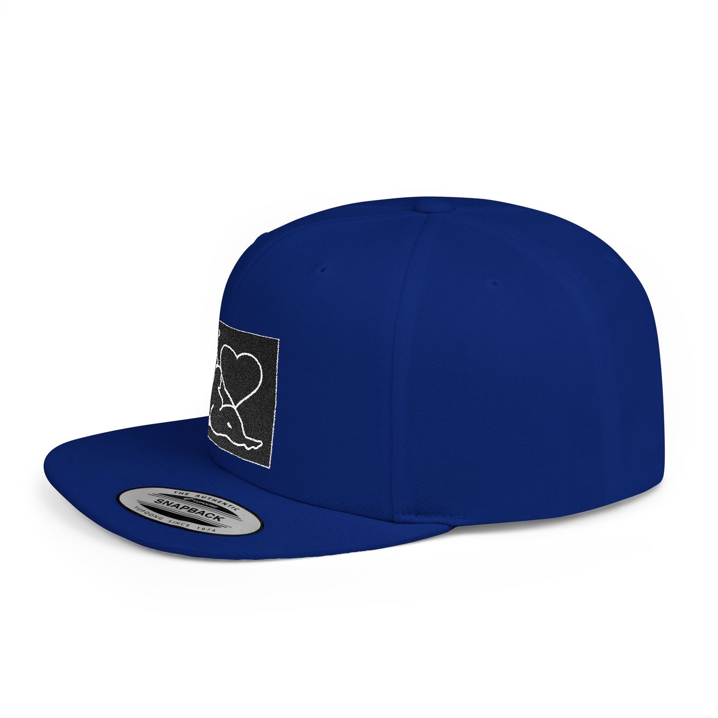 Snapback Hat — 'I  Ski' Retro Patch Flat Bill Cap