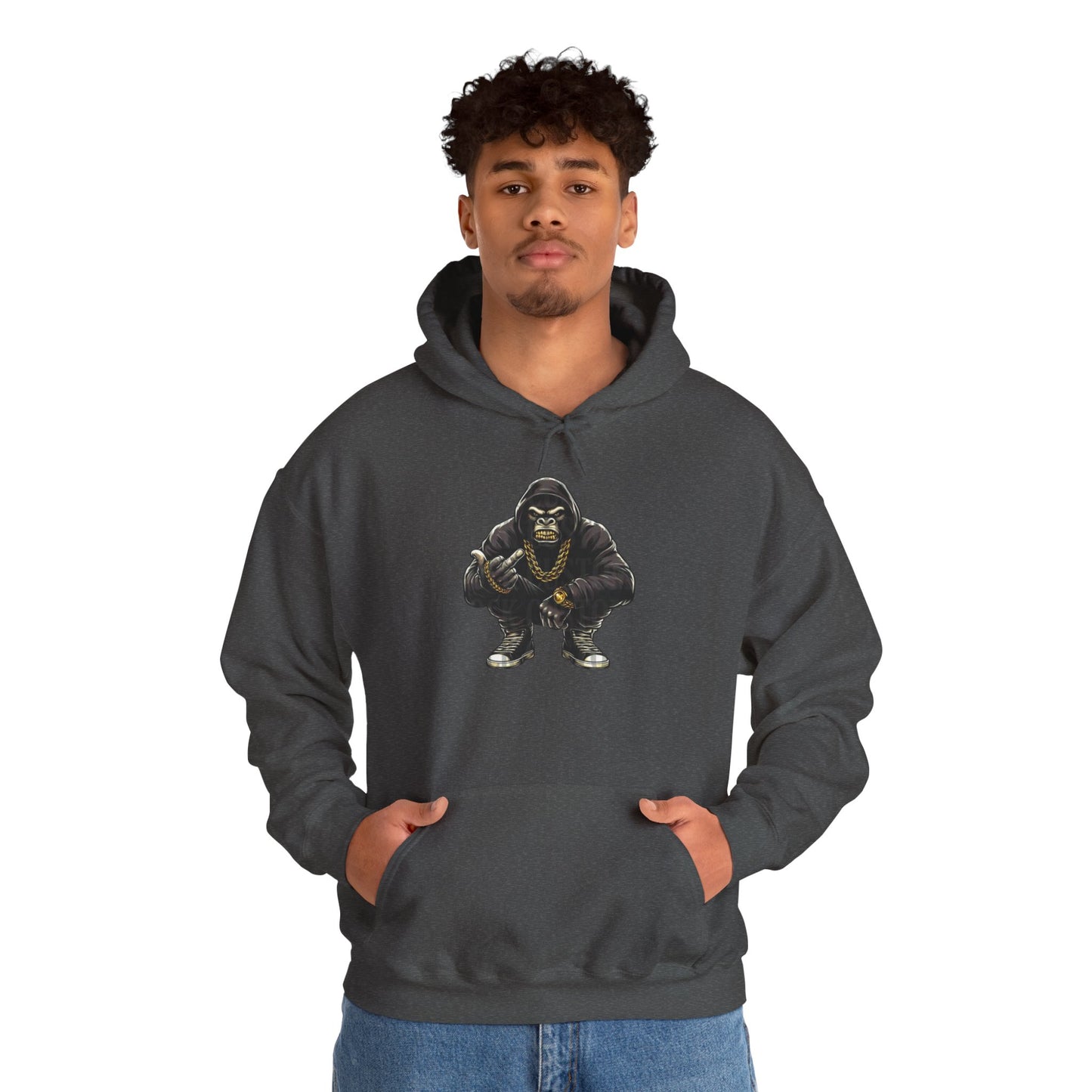Gangsta Gorilla Hoodie — Urban Streetwear Gorilla Gang Design