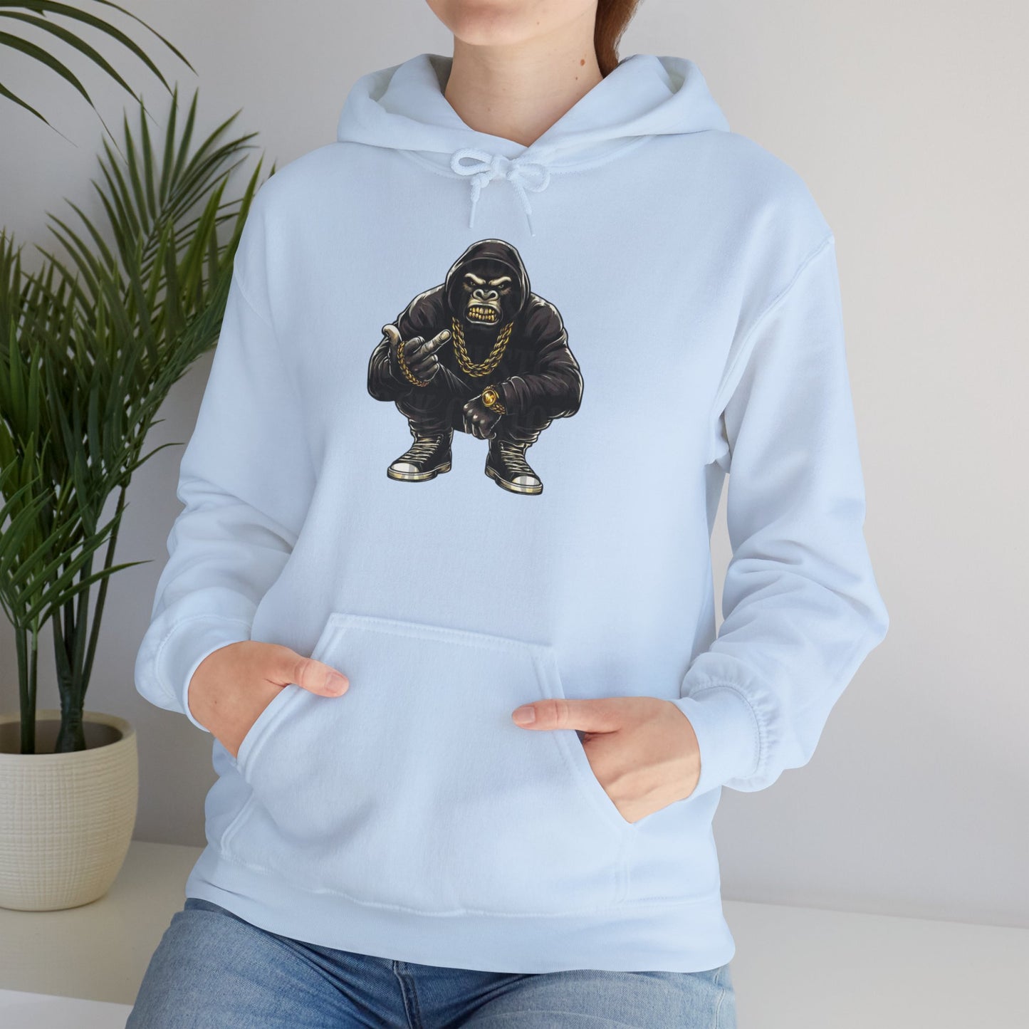 Gangsta Gorilla Hoodie — Urban Streetwear Gorilla Gang Design