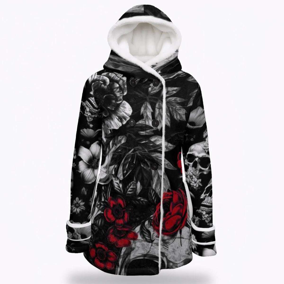 Cali Rich Women's Double-Breasted Coat – Fleece Street Art