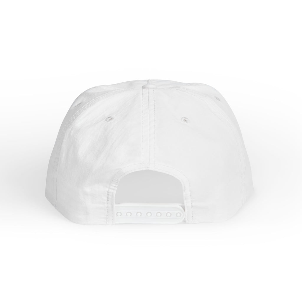 CaliRich Palm Logo Surf Cap — White Snapback Beach Hat