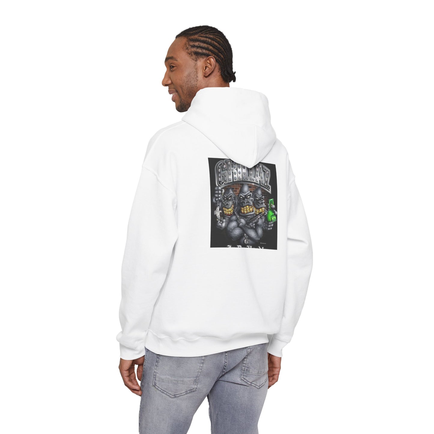Gangsta Gorilla Hoodie — Urban Streetwear Gorilla Gang Design