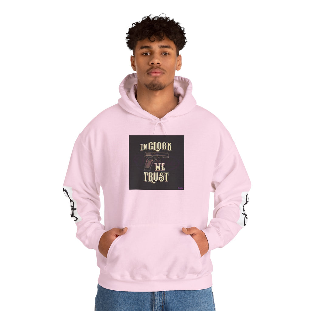 "In Glock We Trust" Cali Rich Hoodie — Streetwear Pistols Graphic Hoodie