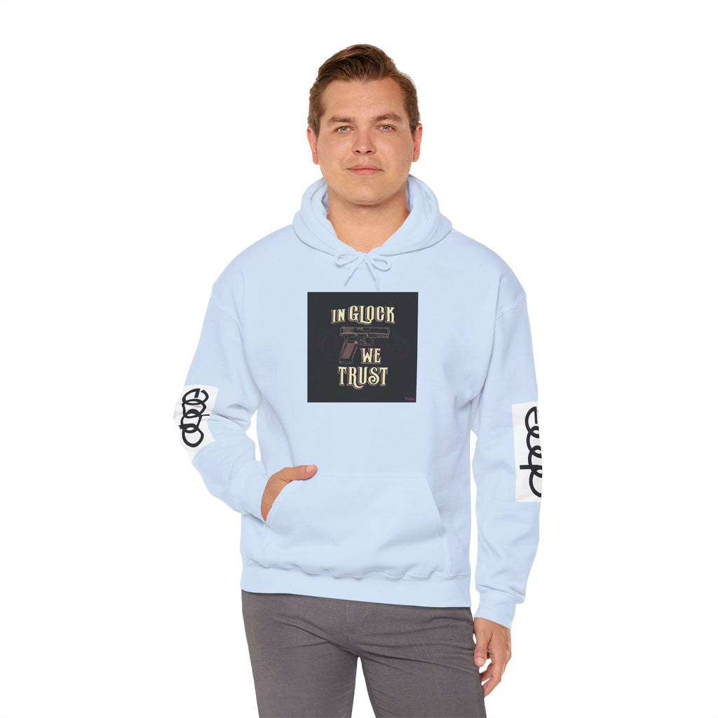"In Glock We Trust" Cali Rich Hoodie — Streetwear Pistols Graphic Hoodie