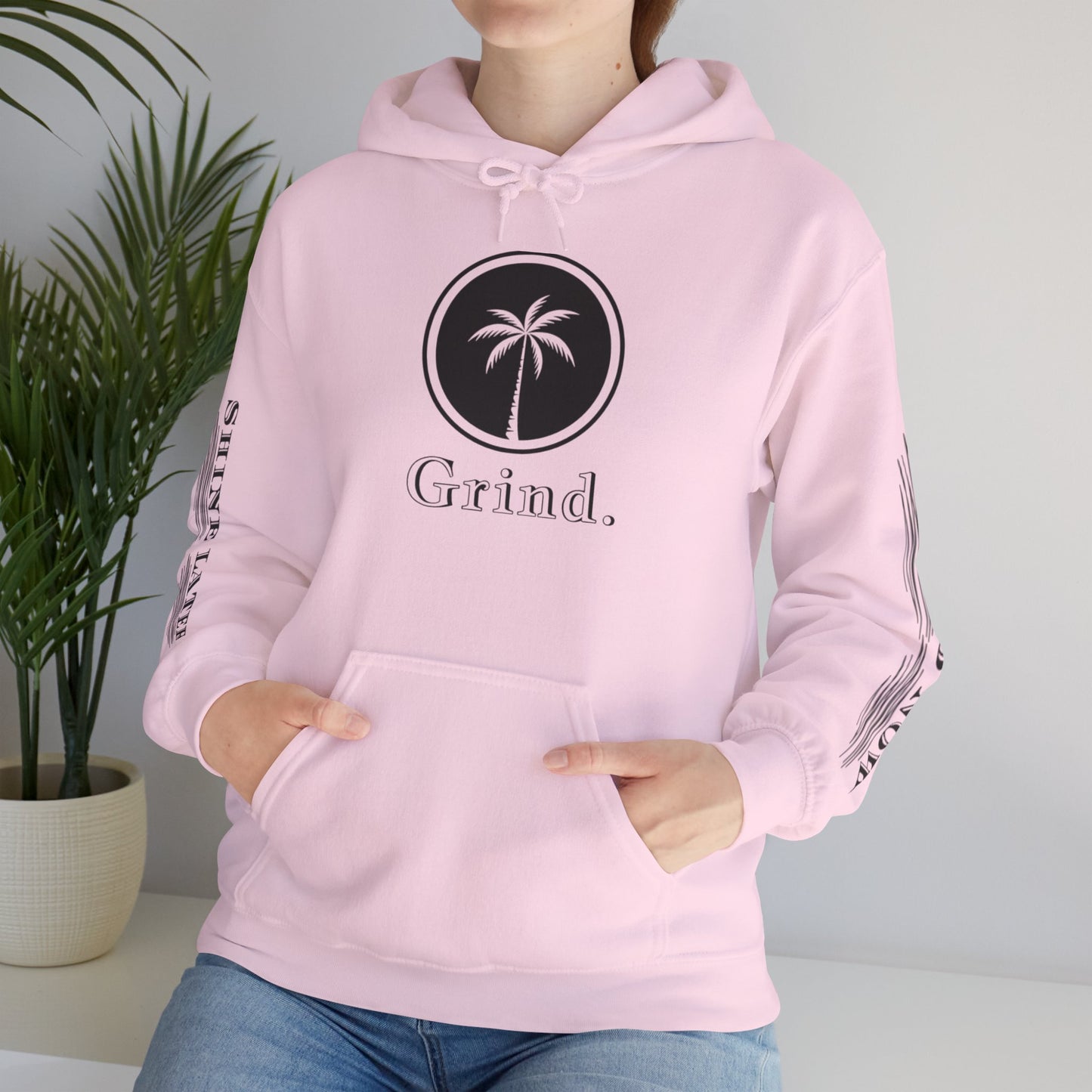 Cali Rich graphic "Grind Now Shine Later" Pullover Hoodie Unisex Heavy Hooded Sweatshirt Cali Rich Clothing