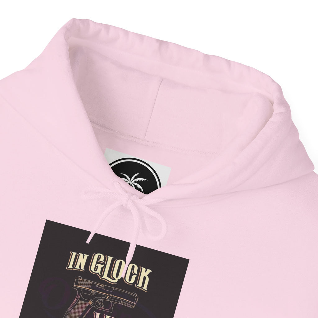 "In Glock We Trust" Cali Rich Hoodie — Streetwear Pistols Graphic Hoodie