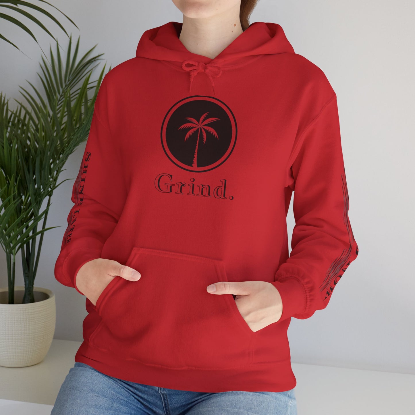 Cali Rich graphic "Grind Now Shine Later" Pullover Hoodie Unisex Heavy Hooded Sweatshirt Cali Rich Clothing