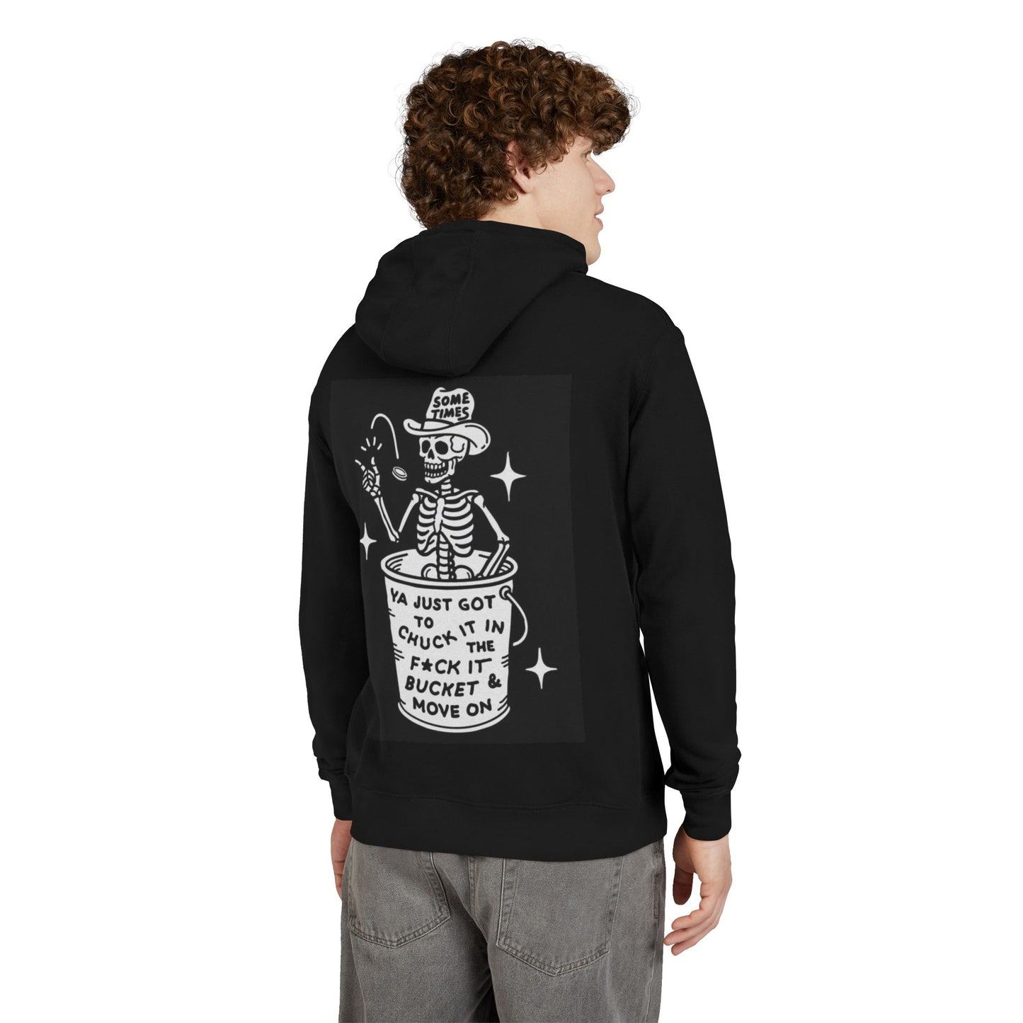 Show No Love, Feel No Pain Hoodie — Gothic Script Black Pullover