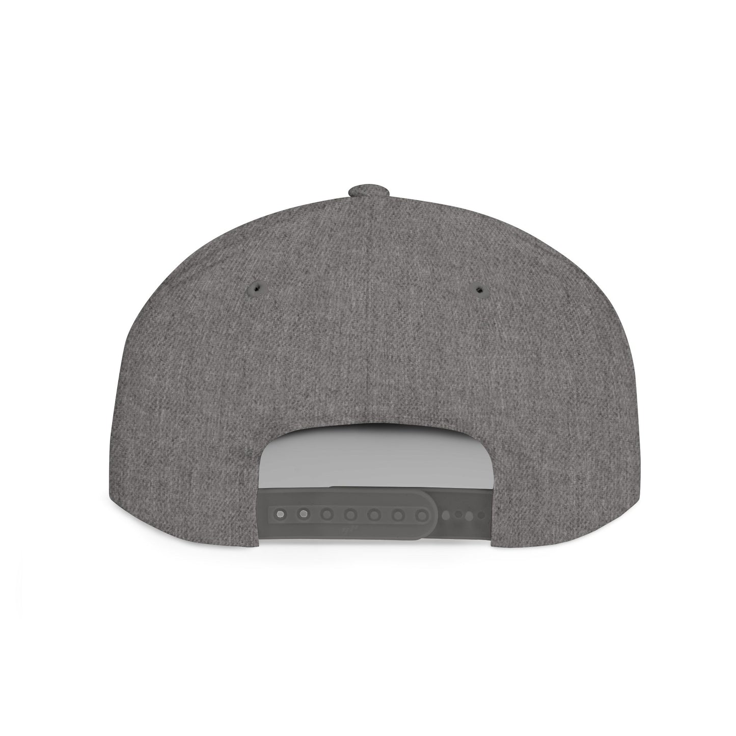 Flat Bill Snapback Hat — Minimal Handshake Logo Embroidered Cap