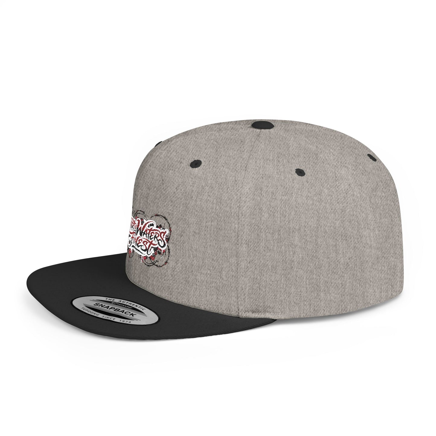Flat Bill Snapback Hat —  Dirty waters Finest' Embroidered Streetwear Cap
