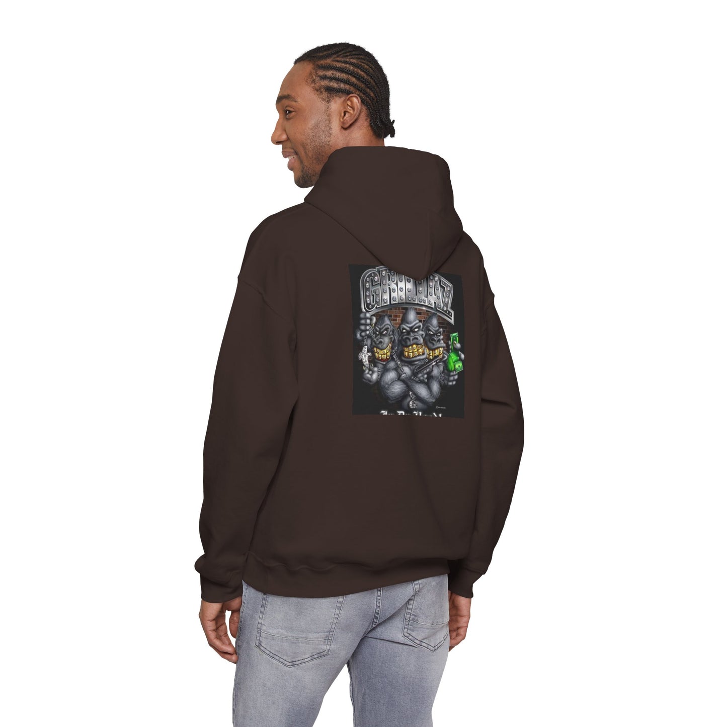 Gangsta Gorilla Hoodie — Urban Streetwear Gorilla Gang Design