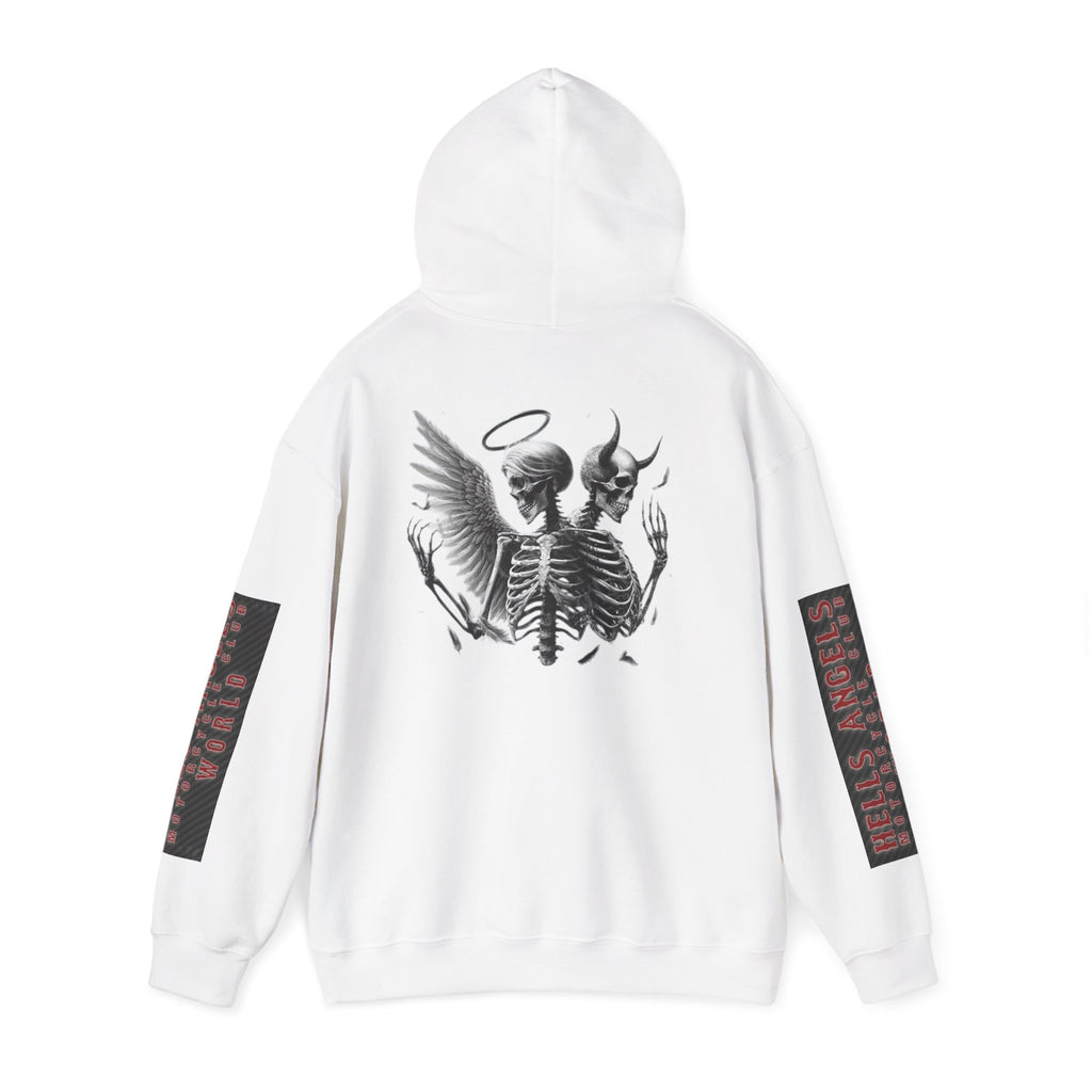 Skull Kiss Hoodie — Gothic Skeleton Couple Graphic Pullover