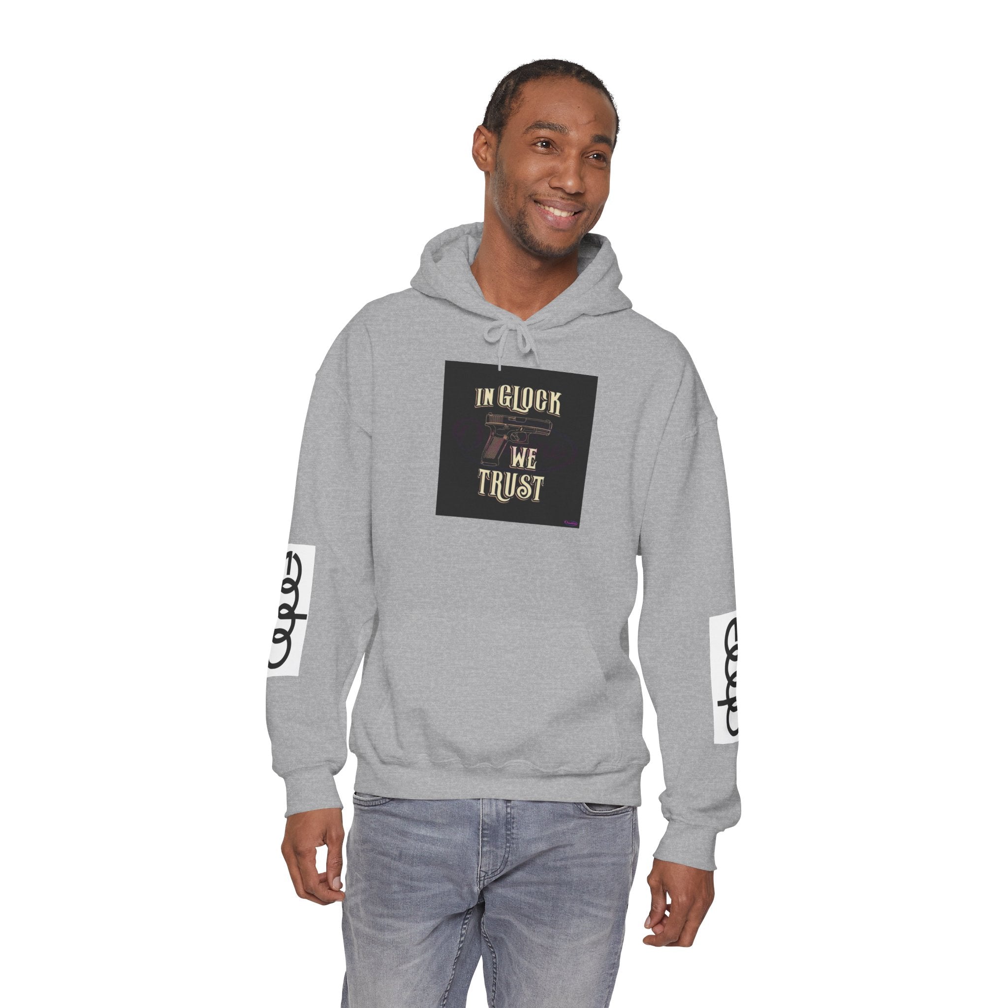 "In Glock We Trust" Cali Rich Hoodie — Streetwear Pistols Graphic Hoodie