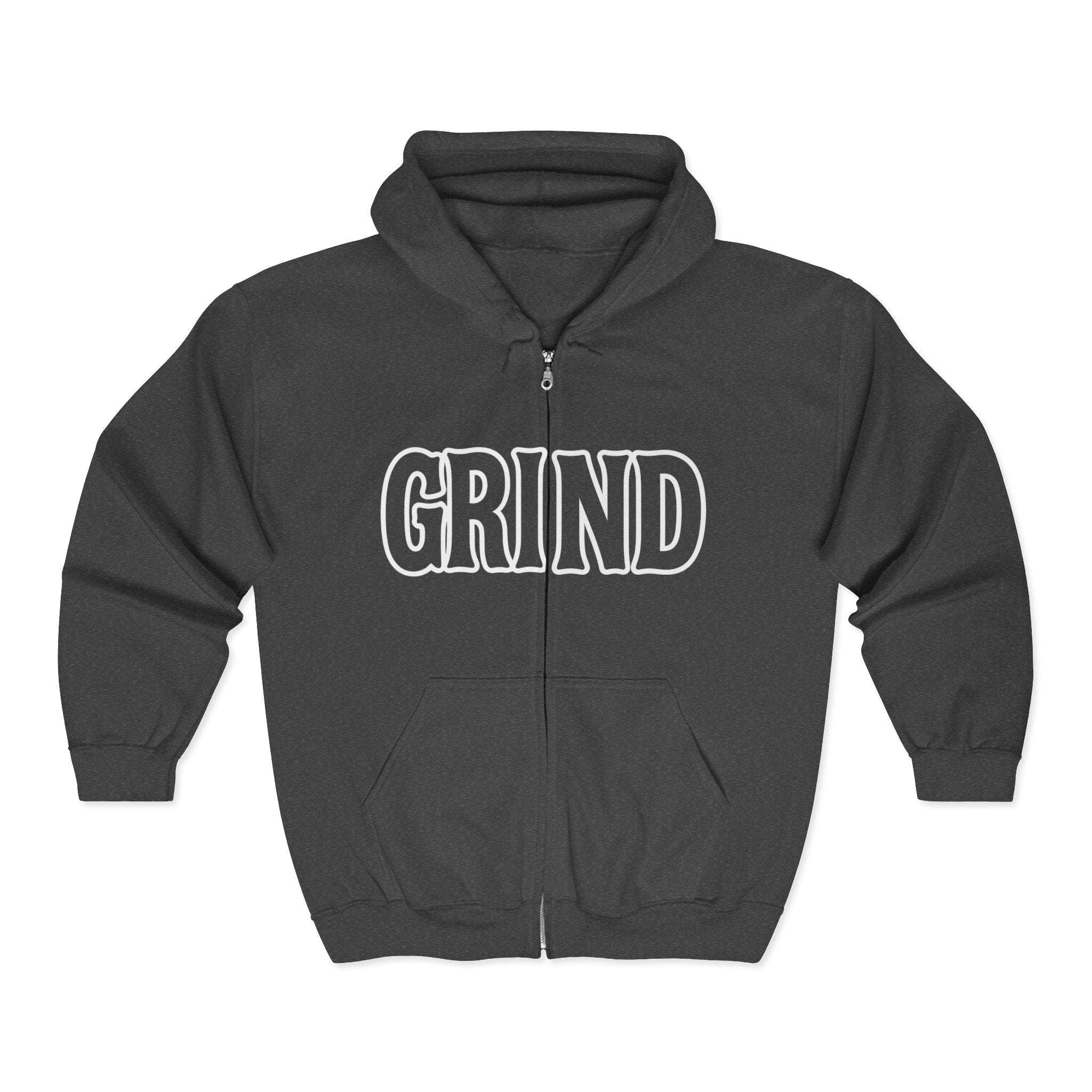 Grind I Love 420 Zip-Up Hoodie, Marijuana Leaf Sweater, Stoner Hooded Sweatshirt, Cannabis 420 Jacket, Weed Lover Full-Zip Hoodie