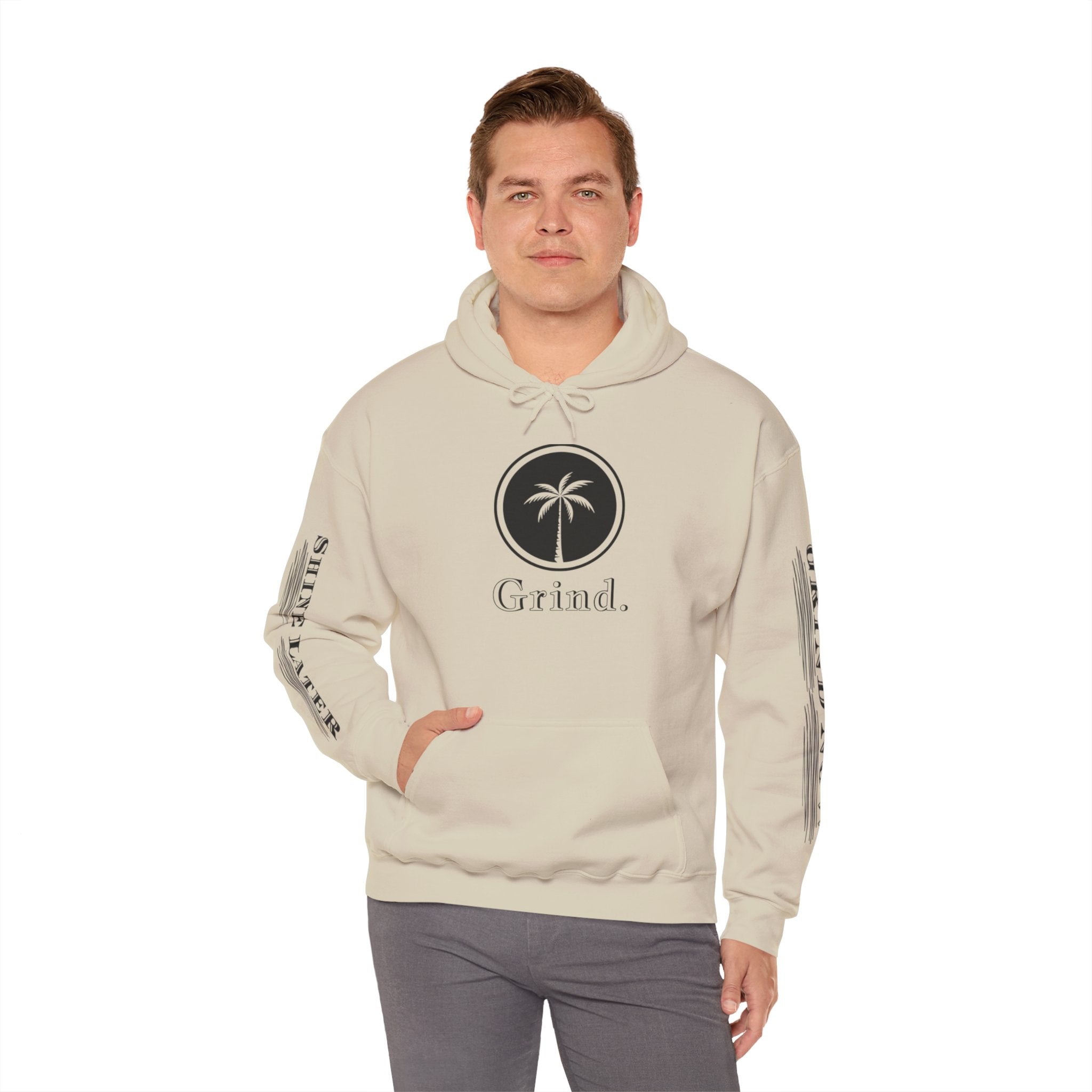 Cali Rich graphic "Grind Now Shine Later" Pullover Hoodie Unisex Heavy Hooded Sweatshirt Cali Rich Clothing