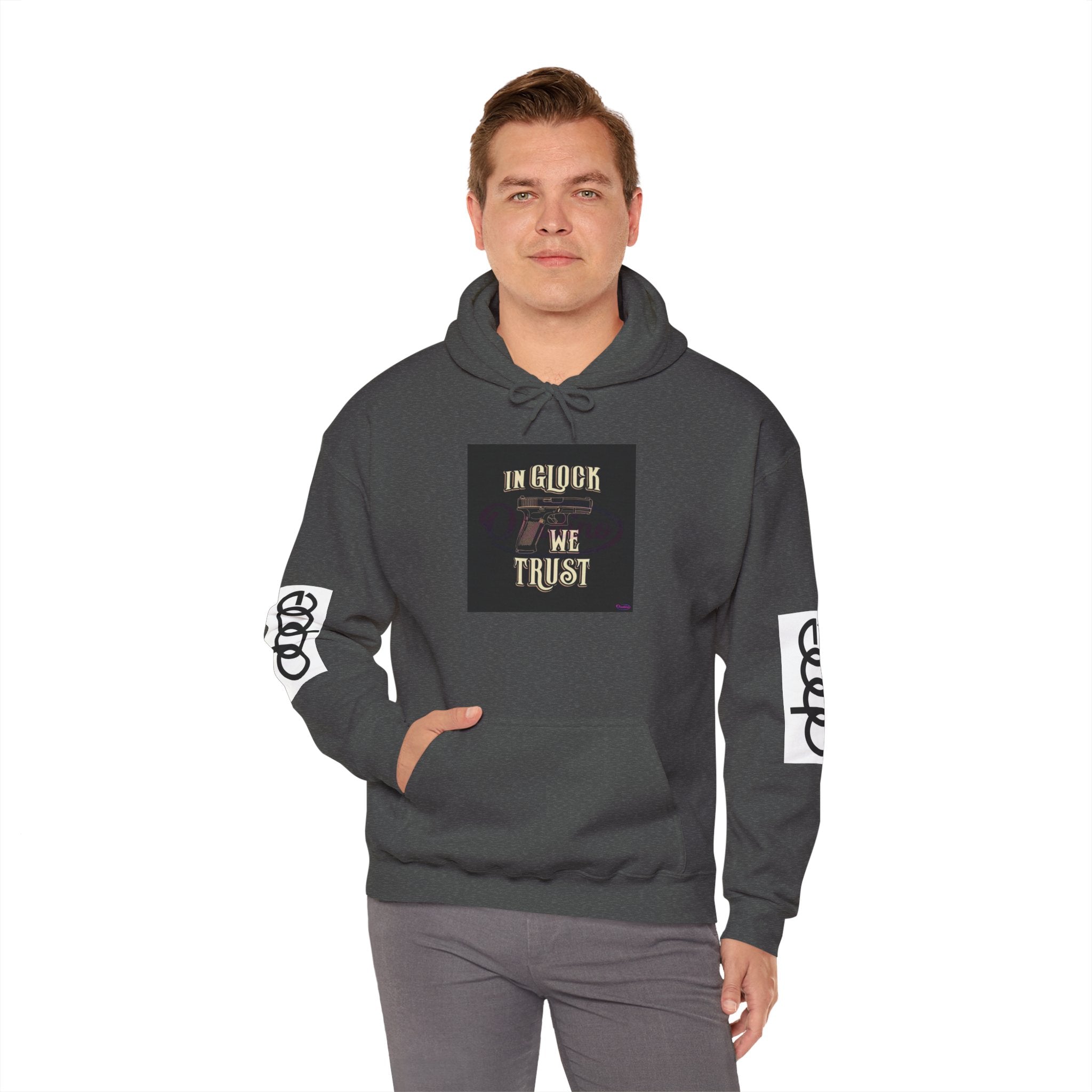 "In Glock We Trust" Cali Rich Hoodie — Streetwear Pistols Graphic Hoodie