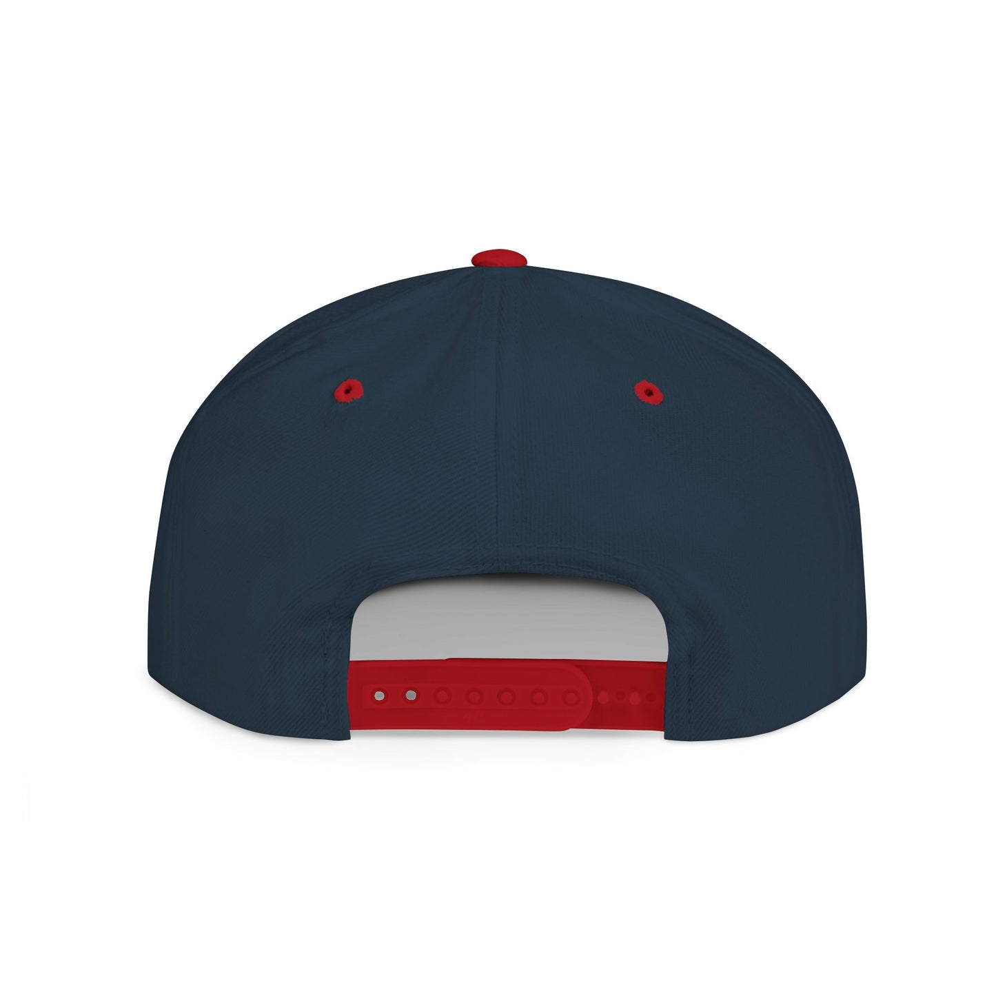 Flat Bill Snapback Hat — Minimal Handshake Logo Embroidered Cap