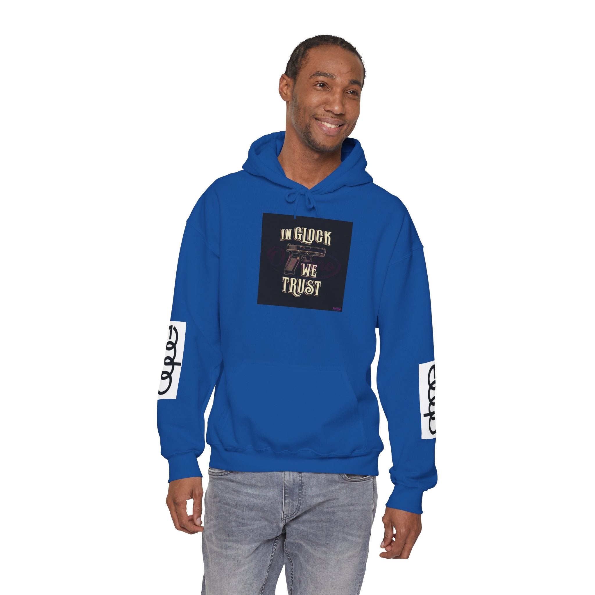 "In Glock We Trust" Cali Rich Hoodie — Streetwear Pistols Graphic Hoodie