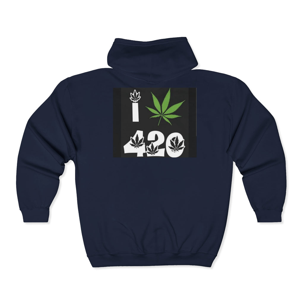 I Love 420 Zip-Up Hoodie