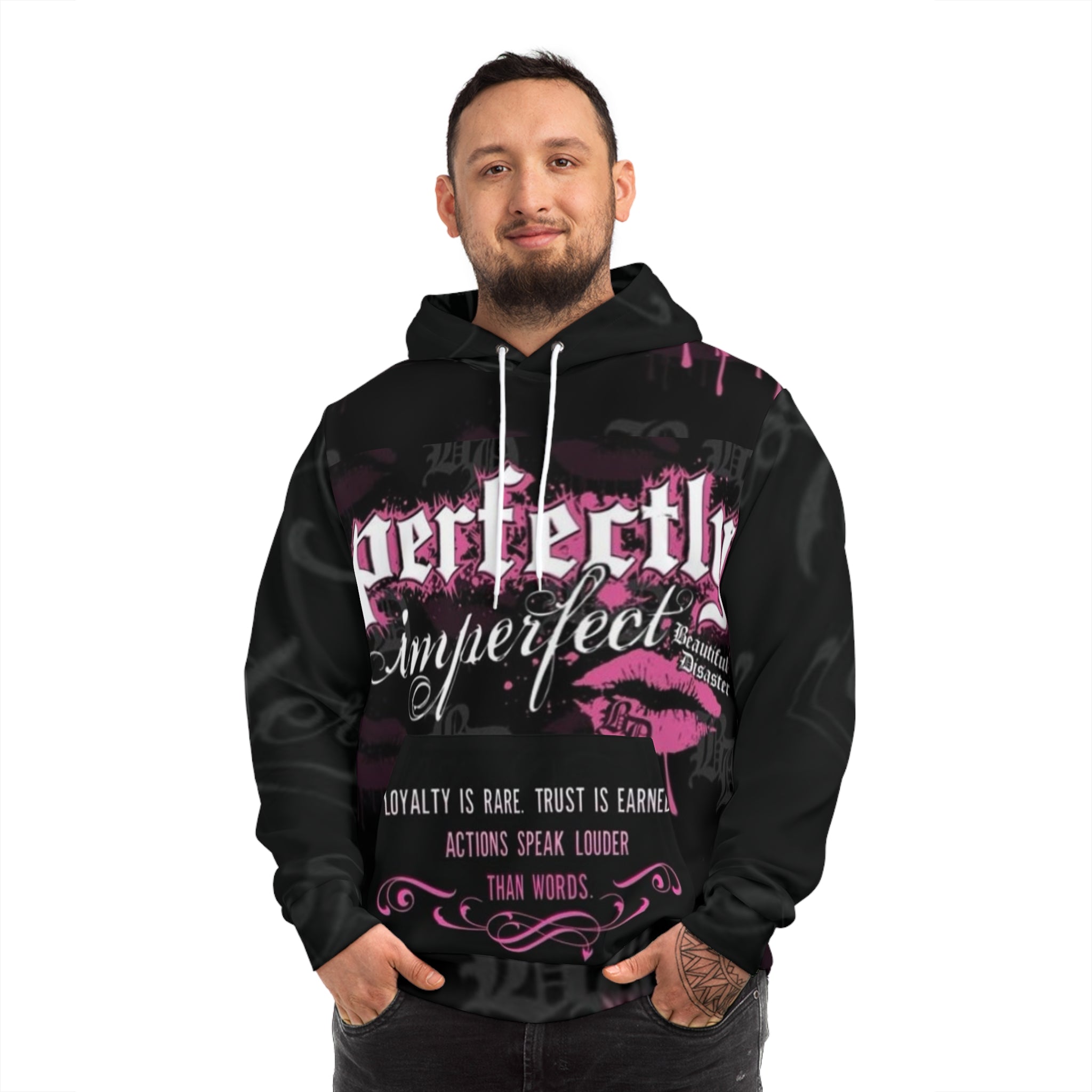 Perfectly Imperfect / Beautiful Disaster Hoodie — Feminine Goth Graphic Fashion Hoodie