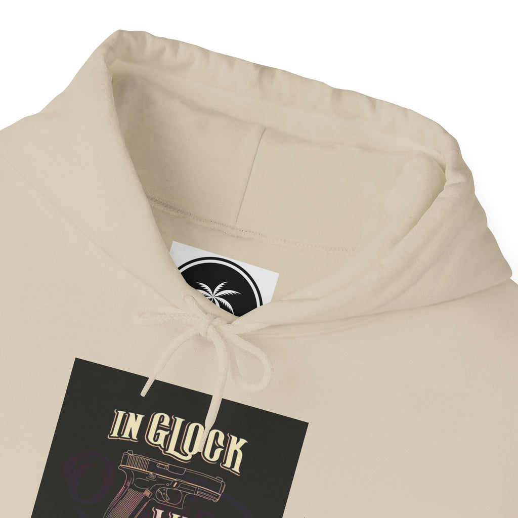 "In Glock We Trust" Cali Rich Hoodie — Streetwear Pistols Graphic Hoodie