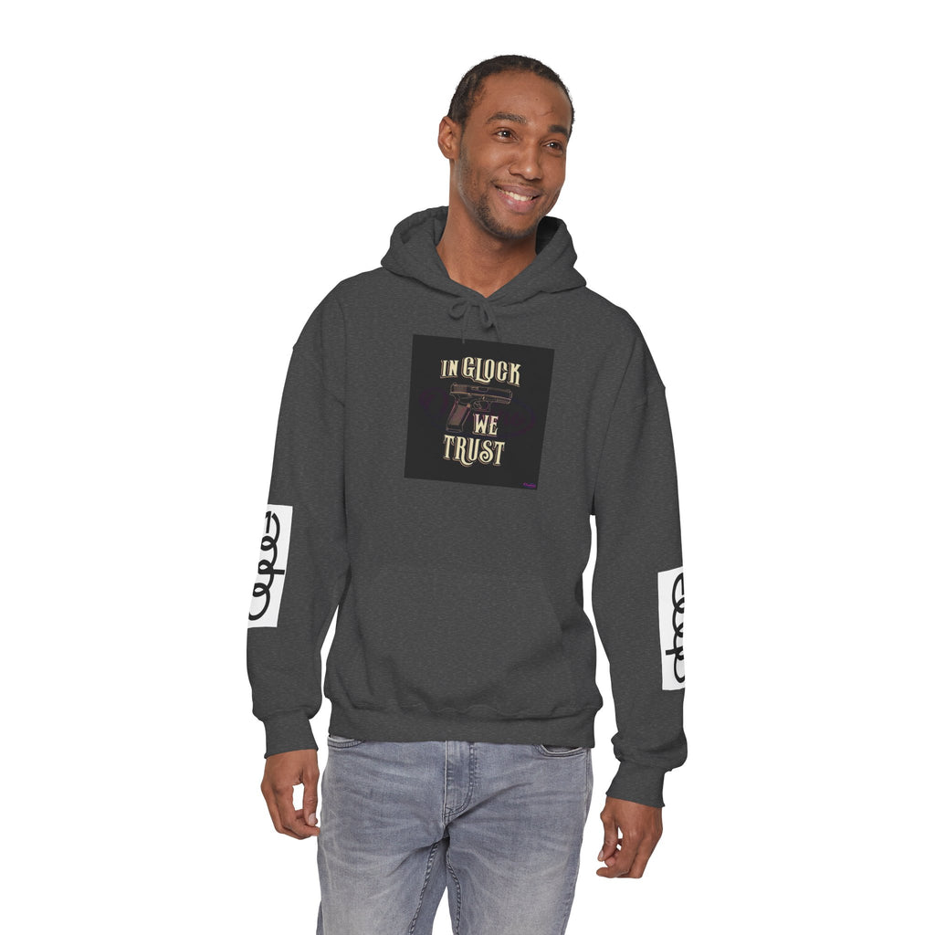 "In Glock We Trust" Cali Rich Hoodie — Streetwear Pistols Graphic Hoodie