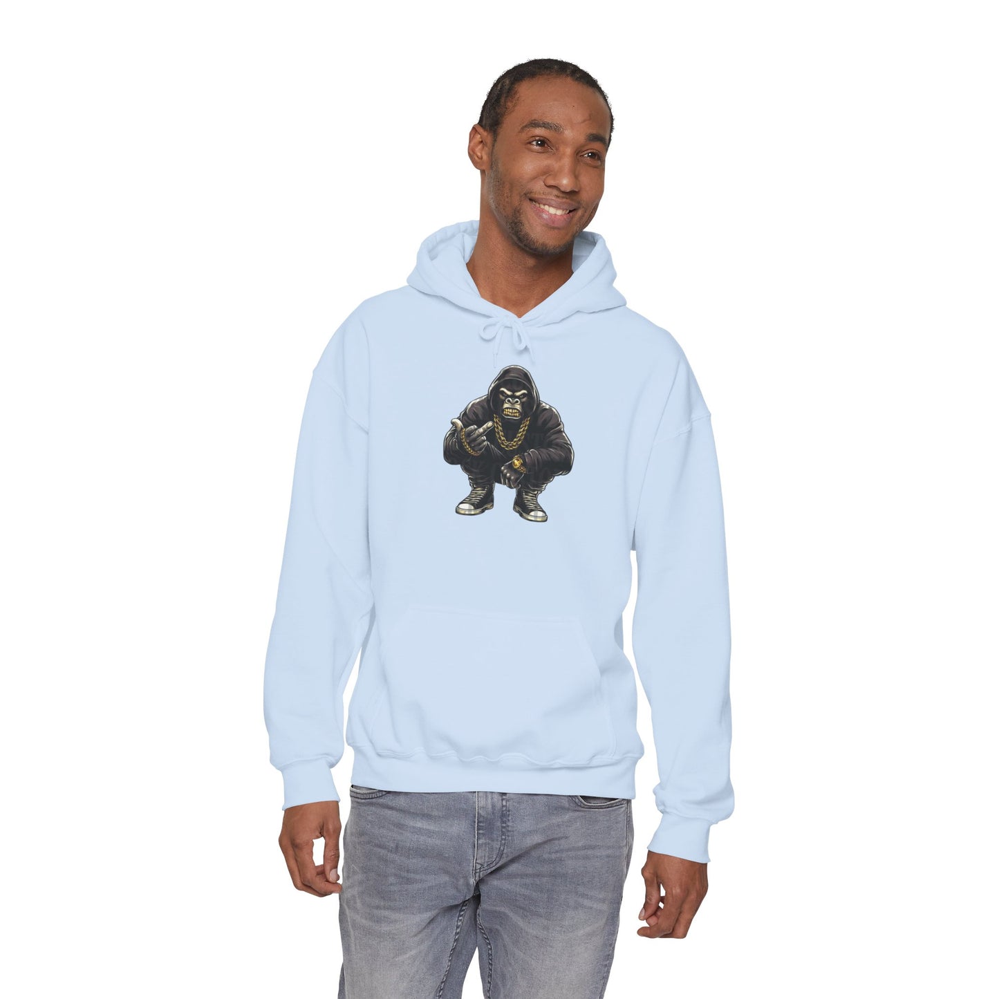 Gangsta Gorilla Hoodie — Urban Streetwear Gorilla Gang Design