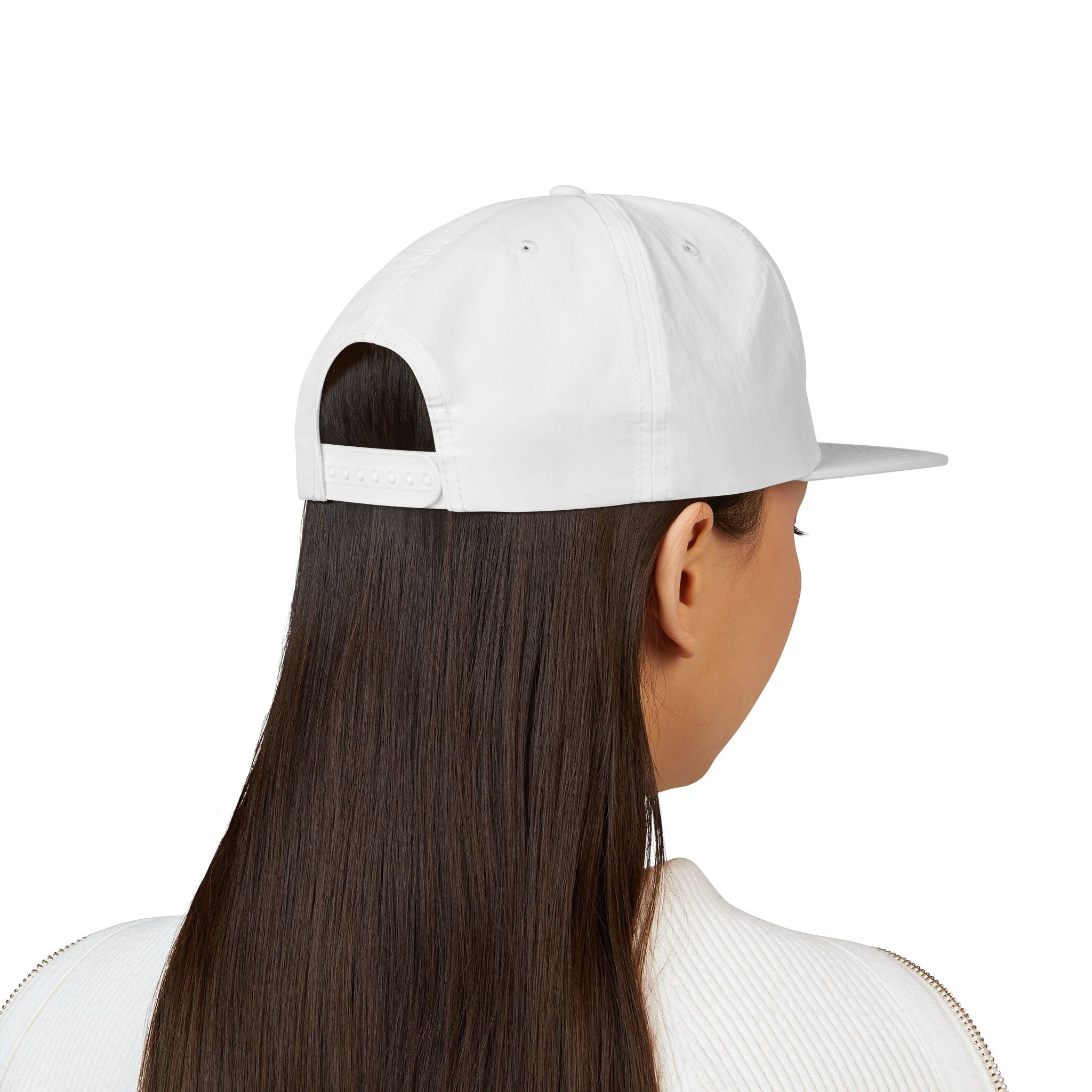 CaliRich Palm Logo Surf Cap — White Snapback Beach Hat